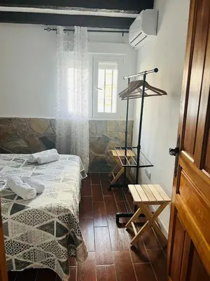 Cama o camas de una habitación en El Castillo-CasaRural-Escalona del Alberche-Toledo