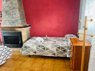 Cama o camas de una habitación en El Castillo-CasaRural-Escalona del Alberche-Toledo