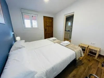 Cama o camas de una habitación en La Fortaleza-Rural House-Cervera de los Montes Toledo