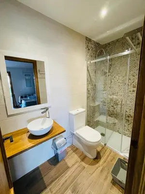 Un baño de La Fortaleza-Rural House-Cervera de los Montes Toledo