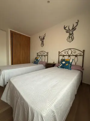 Cama o camas de una habitación en Casa Rural Tomillo