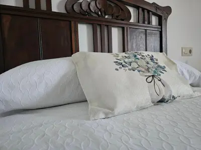Cama o camas de una habitación en Los Olivos de Miróbriga