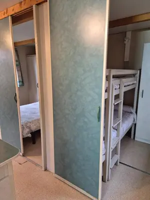 Cama o camas de una habitación en Bungalows Prados Abiertos