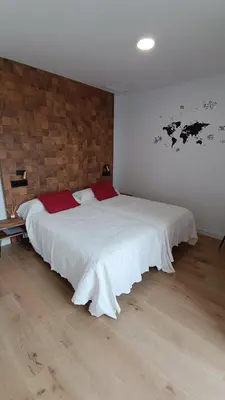 Cama o camas de una habitación en Casa Huidobro Valle II