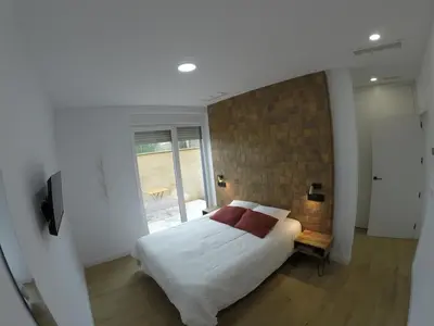 Cama o camas de una habitación en Casa Huidobro Valle II