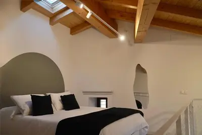 Cama o camas de una habitación en A Bolota, Casa rural
