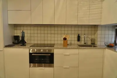 Una cocina o zona de cocina en A Bolota, Casa rural