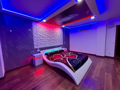 Cama o camas de una habitación en Cazalegas Sky Spa