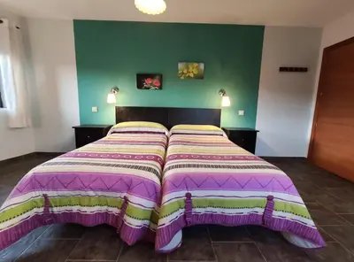 Cama o camas de una habitación en La Iglesuela, Finca Casas del Tormes