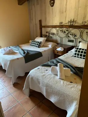 Cama o camas de una habitación en Hotel Rural Vistahermosa