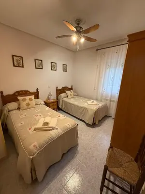 Cama o camas de una habitación en Casa Rural La Casita del Gévalo