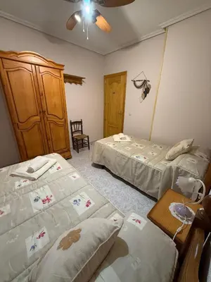 Cama o camas de una habitación en Casa Rural La Casita del Gévalo