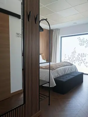Cama o camas de una habitación en Apartamento rural Rubí