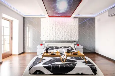 Cama o camas de una habitación en Cazalegas Sky Spa