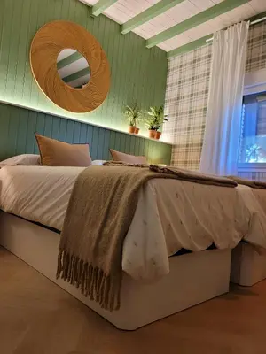 Cama o camas de una habitación en Casa Rural El Encanto