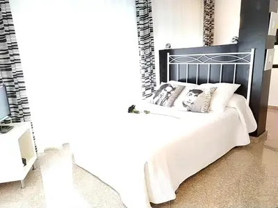 Cama o camas de una habitación en Estudios Sierra De Francia
