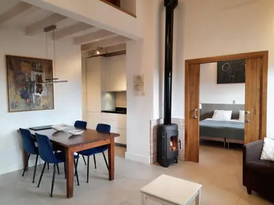 Cama o camas de una habitación en Apartamentos Rurales Entre Fuentes