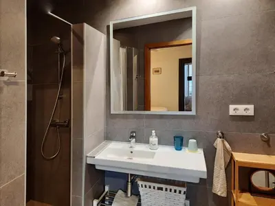 Un baño de Apartamentos Rurales Entre Fuentes