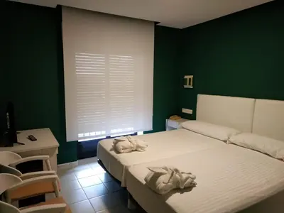 Cama o camas de una habitación en Balneario de Ledesma