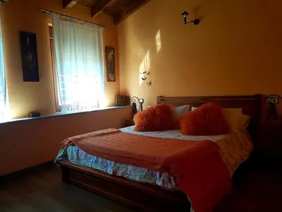 Cama o camas de una habitación en Casa Rural El Castaño