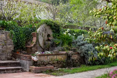 Jardín al aire libre en Casa Valeriana