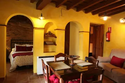 Cama o camas de una habitación en Apartamentos Rurales La Solana