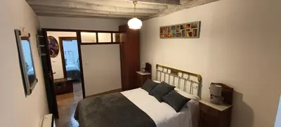 Cama o camas de una habitación en Casa de la Cigüeña