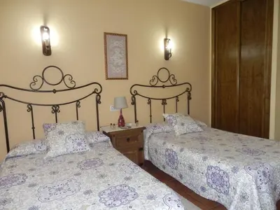 Cama o camas de una habitación en Casa Rural Los Olivos