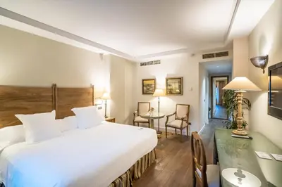 Cama o camas de una habitación en Grand Hotel Don Gregorio