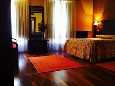 Cama o camas de una habitación en Hosteria Casa Vallejo