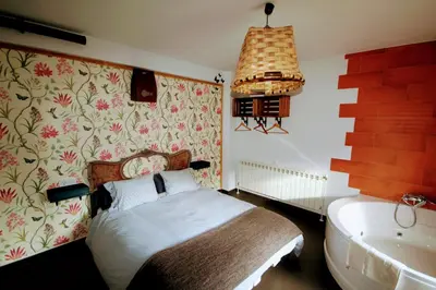 Cama o camas de una habitación en Loboratorio Rural, La Casa de al Lado