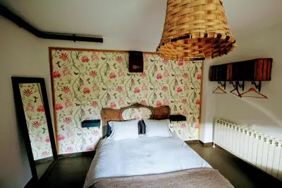 Cama o camas de una habitación en Loboratorio Rural, La Casa de al Lado
