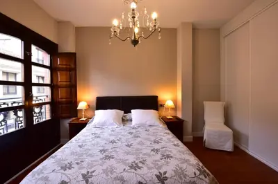Cama o camas de una habitación en Salamanca Centro Apartamentos