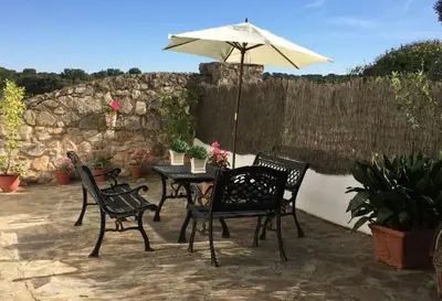 Un patio o zona al aire libre en El Aleznal