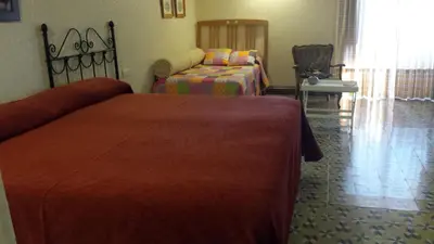 Cama o camas de una habitación en Posada de Los Aceiteros