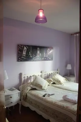 Cama o camas de una habitación en Hostal Maury
