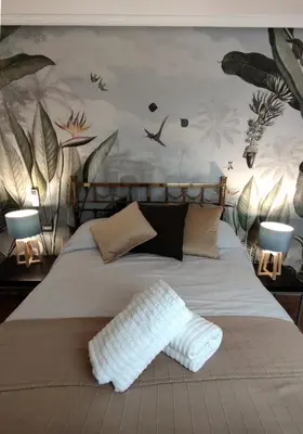 Cama o camas de una habitación en Apartamento Plaza Mayor Trujillo