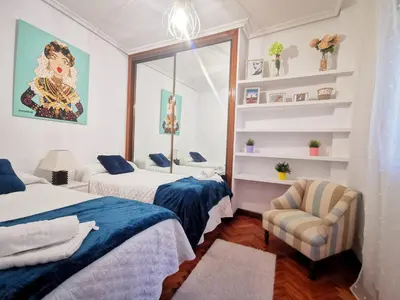 Cama o camas de una habitación en Apartamentos Gran Via