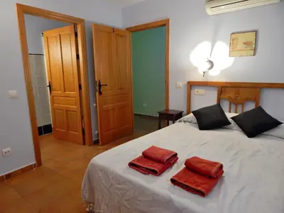 Cama o camas de una habitación en Casa Rural La Perra Gorda