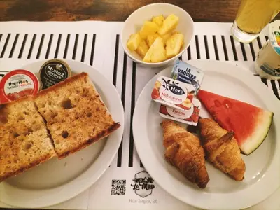 Comida en o cerca de este hostal o pensión