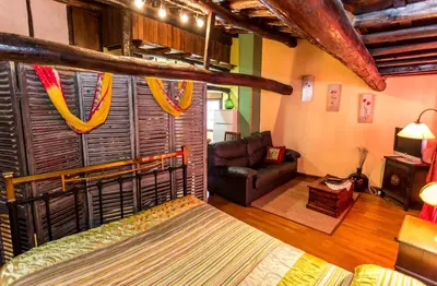 Cama o camas de una habitación en El castanar