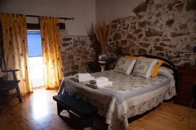 Cama o camas de una habitación en Casa Rural Alto Santiago