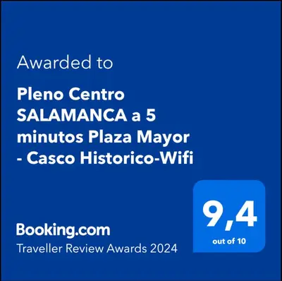 Certificado, premio, señal o documento que está expuesto en Pleno Centro SALAMANCA a 5 minutos Plaza Mayor - Casco Historico