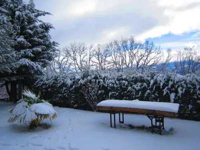 La Casona de Collado en invierno