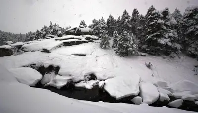 La Casona de Collado en invierno