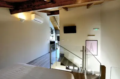 Cama o camas de una habitación en Plaza Sandra