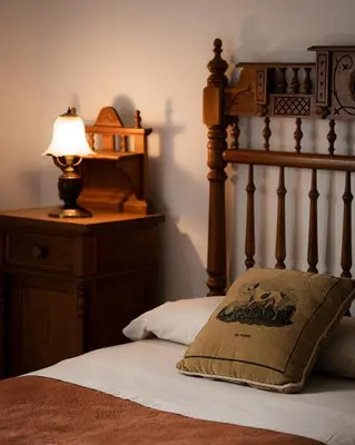 Cama o camas de una habitación en Casa Rural Dehesa de Solana