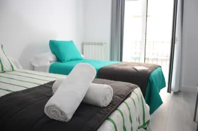 Cama o camas de una habitación en Smart Tech Plaza Flat