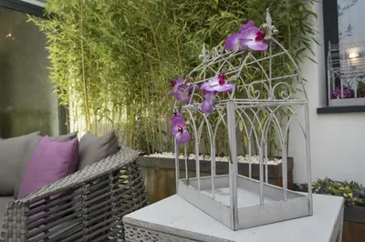 Jardín al aire libre en Hostal Emeritae