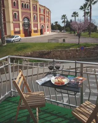 Jardín al aire libre en Apartamentos Coso de San Albin
